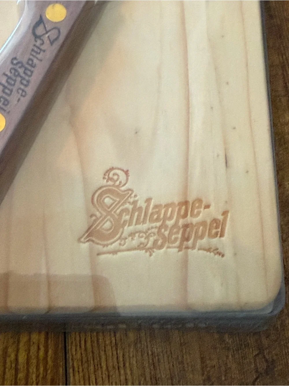 Schlappe Seppel German Brewery Steak Board Knife Fork Set Sealed Advertising NOS